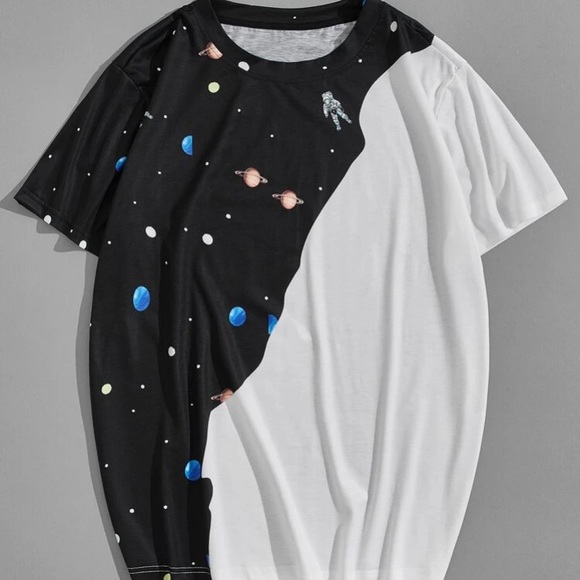 SHEIN, Male size L, NEW/NEVER TOUCHED, blk/wht - Picture 1 of 2